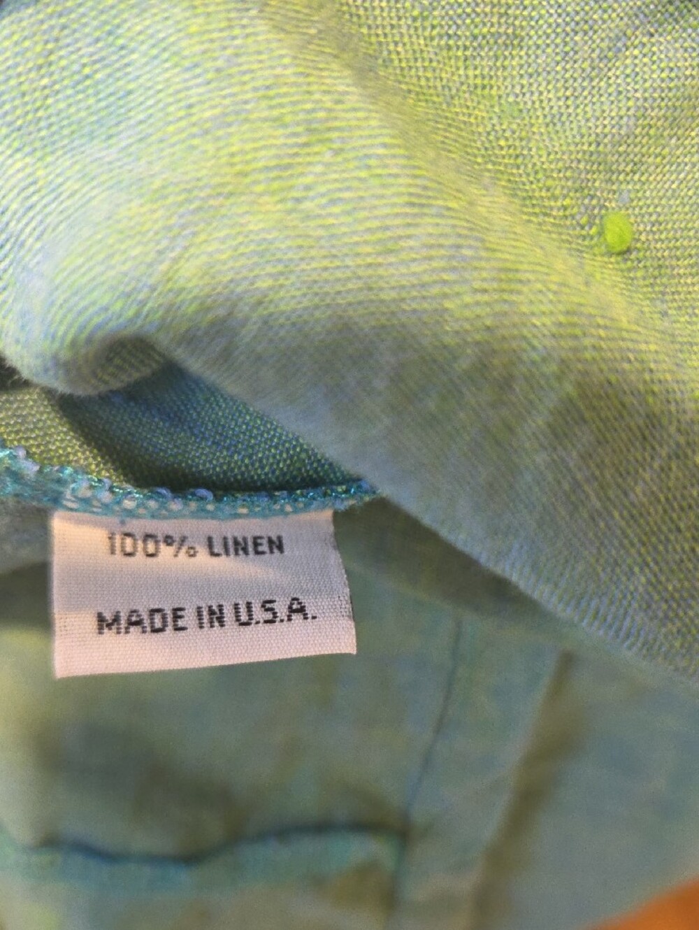 bryn Walker Light Aqua Linen Tank Top - Picture 4 of 5